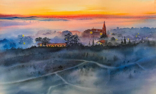 Da Lat brought to life in watercolor