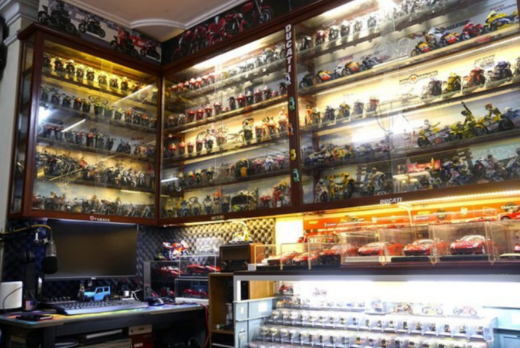 Admire the collection of billion car and motorbike models