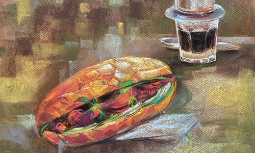 Artist’s paintings honor the humble banh mi