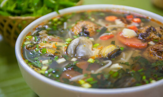 Authentic flavors of Hanoi snail noodle soup in Old Quarter eatery