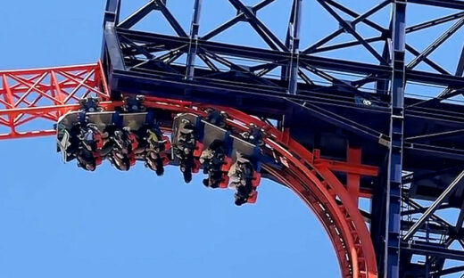 11 tourists left hanging upside-down on rollercoaster after power cut