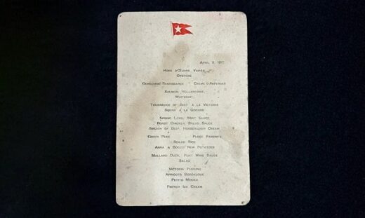 Titanic first-class dinner menu sells for $103,000 at UK auction